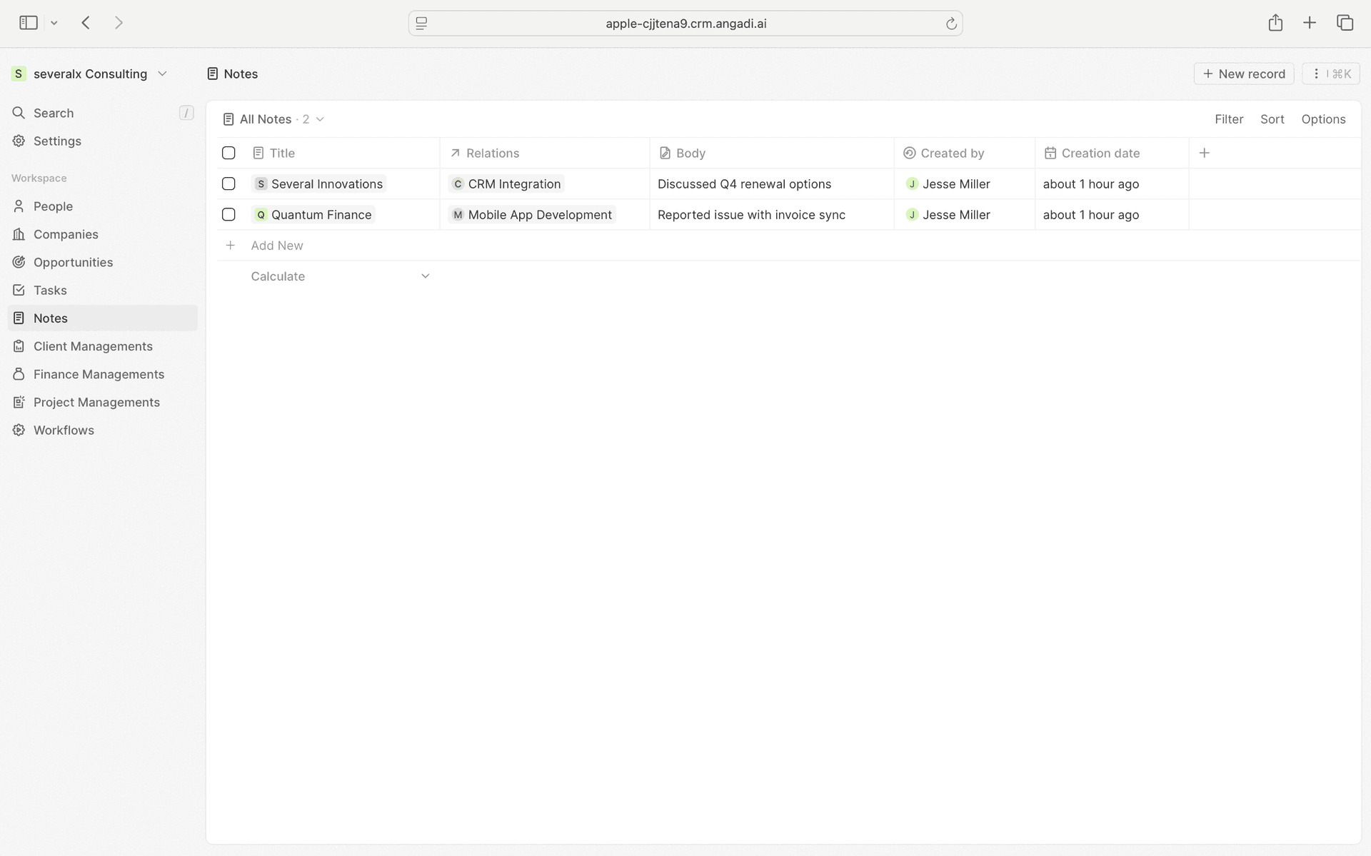 Project Notes